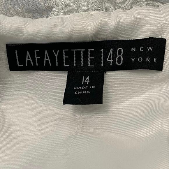 Lafayette 148 Metallic Ruffle Zip Dress Jacket Plus Size 14 New Formal Business - Picture 3 of 12